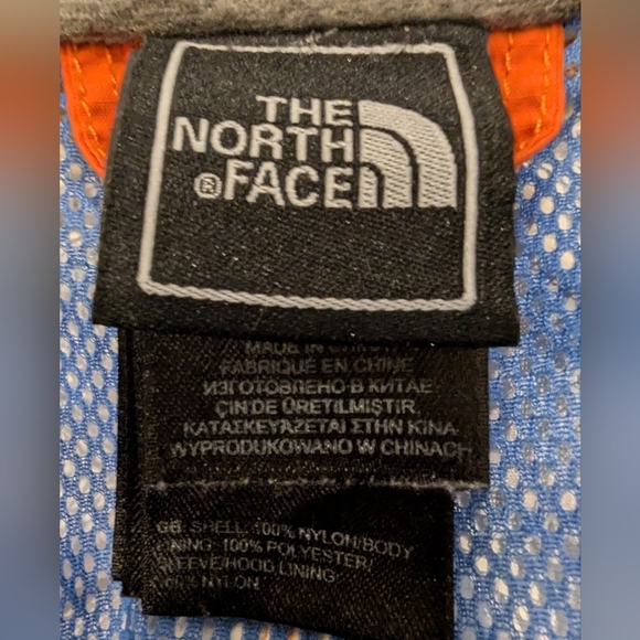 THE NORTH FACE HyVent Boys Rain Jacket Windbreaker Orange Hood Size Larg… - Picture 3 of 16